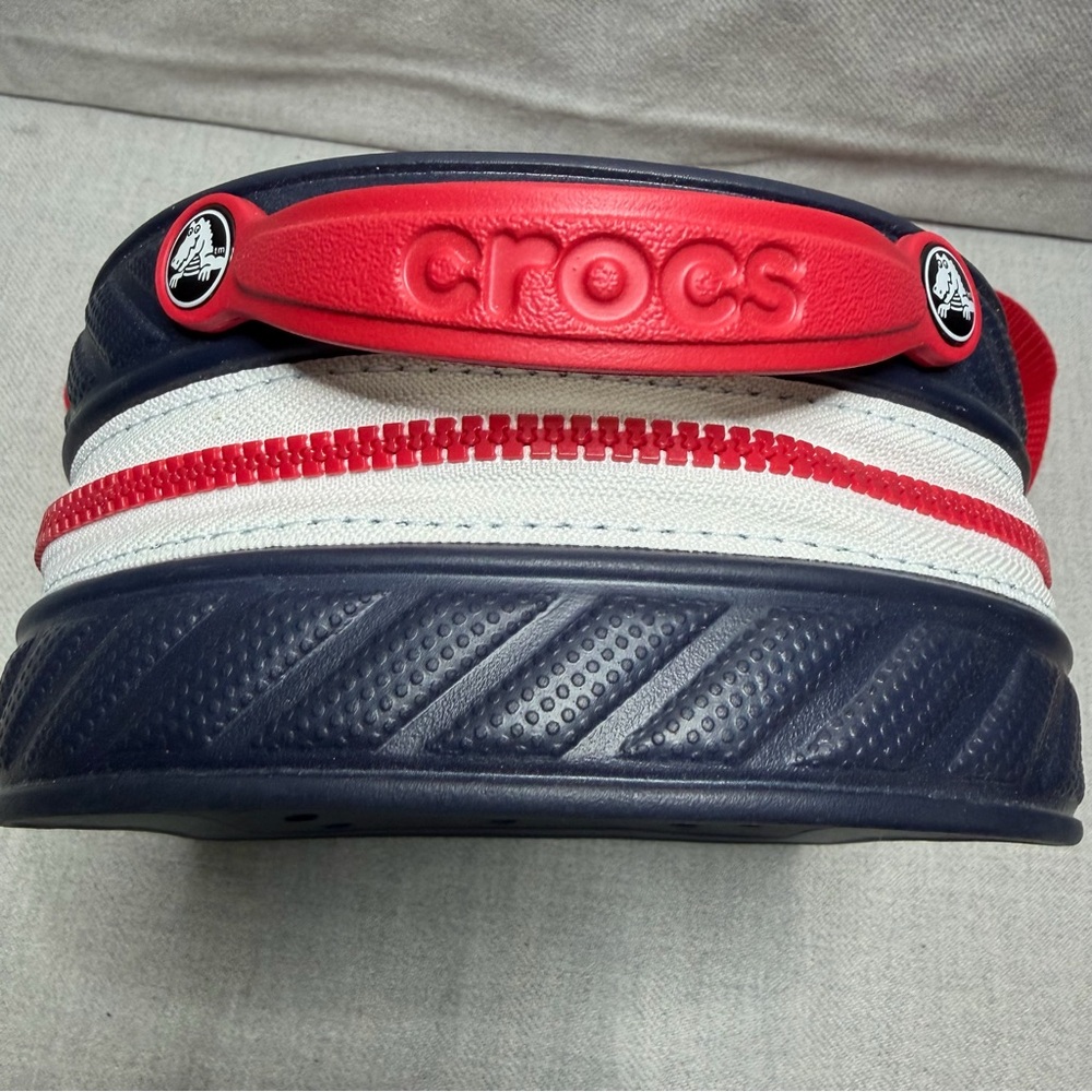 CROCS Navy Blue Mini Backpack with Red Strap - Picture 3 of 11